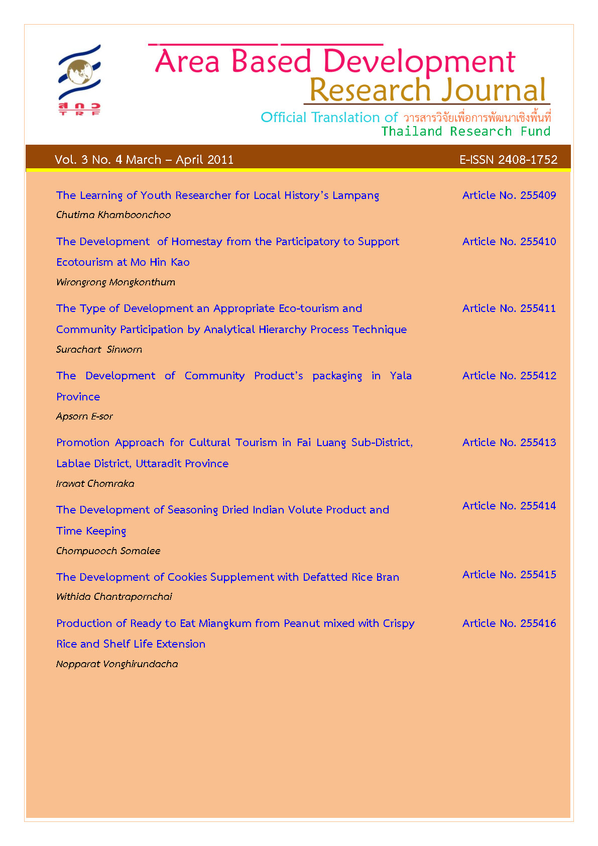 Vol. 3 No. 4 March - April 2011