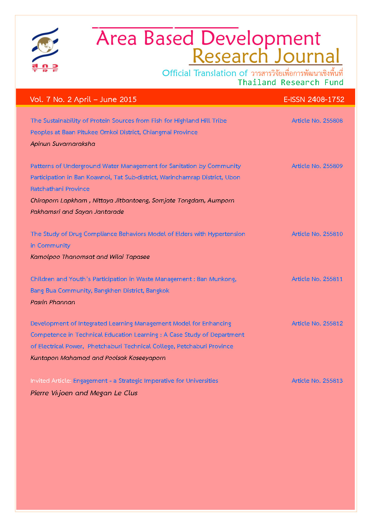 Vol. 7 No. 2 April - June 2015