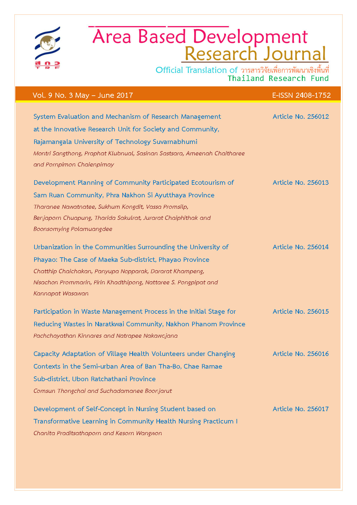 Vol. 9 No. 3 May - June 2017